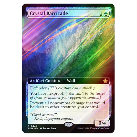 Crystal Barricade 0444 card from the Magic The Gathering set Foundations