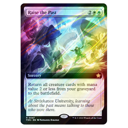 Raise the Past 0447 card from the Magic The Gathering set Foundations