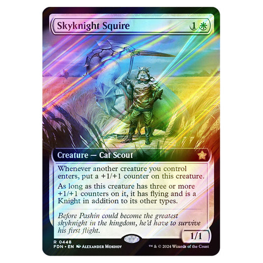 Skyknight Squire 0448 card from the Magic The Gathering set Foundations