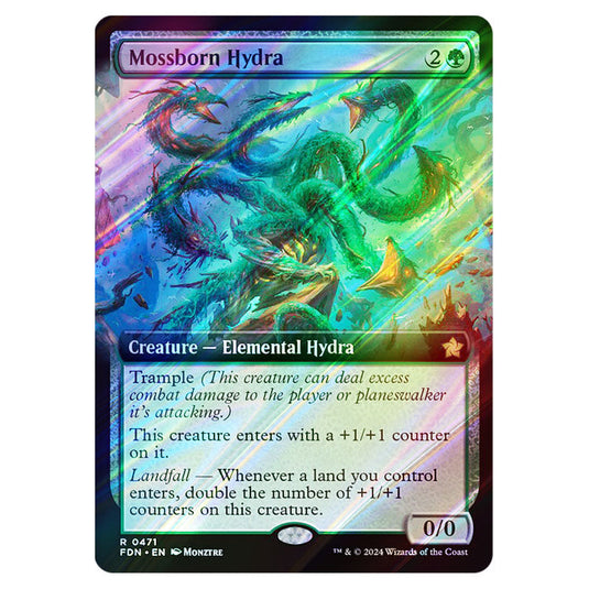 Mossborn Hydra 0471 card from the Magic The Gathering set Foundations