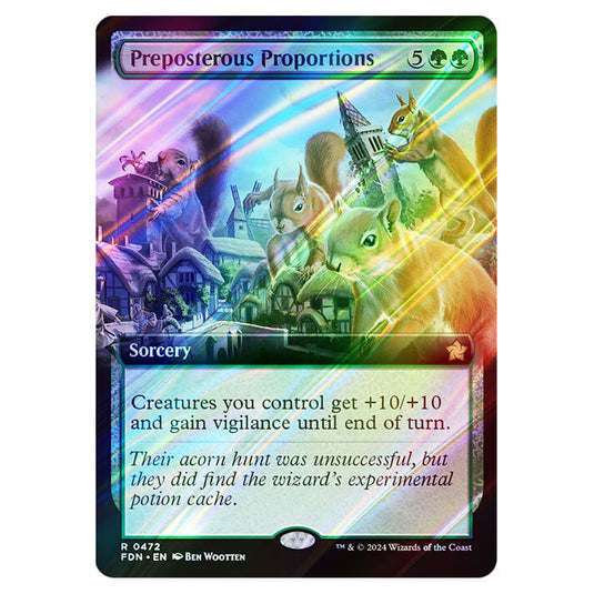 Preposterous Proportions 0472 card from the Magic The Gathering set Foundations