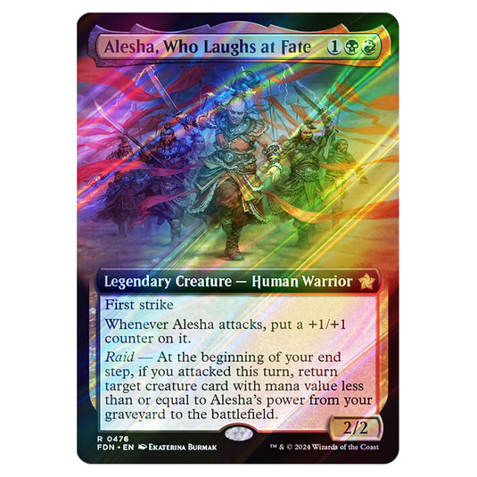 Alesha, Who Laughs at Fate 0476 card from the Magic The Gathering set Foundations