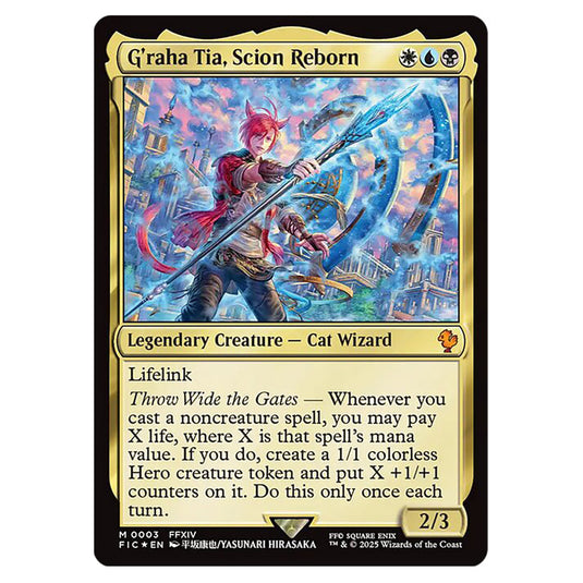 G'raha Tia, Scion Reborn 0003 card from the Magic The Gathering set Universes Beyond - Final Fantasy - Commander