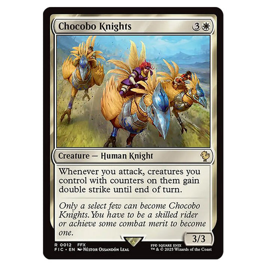 Chocobo Knights 0012 card from the Magic The Gathering set Universes Beyond - Final Fantasy - Commander