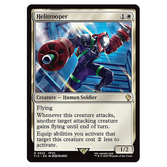 Helitrooper 0022 card from the Magic The Gathering set Universes Beyond - Final Fantasy - Commander