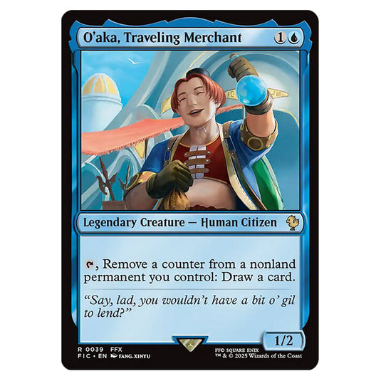 O'aka, Traveling Merchant 0039 card from the Magic The Gathering set Universes Beyond - Final Fantasy - Commander
