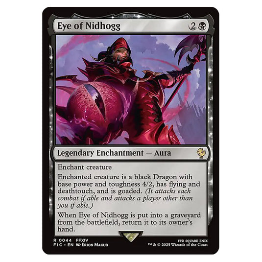 Eye of Nidhogg 0044 card from the Magic The Gathering set Universes Beyond - Final Fantasy - Commander