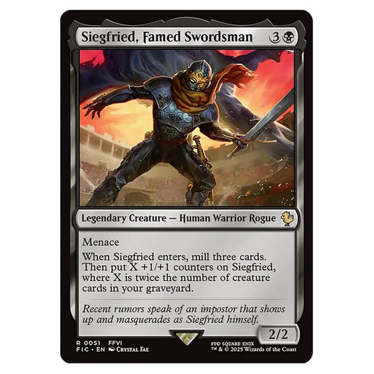 Siegfried, Famed Swordsman 0051 card from the Magic The Gathering set Universes Beyond - Final Fantasy - Commander