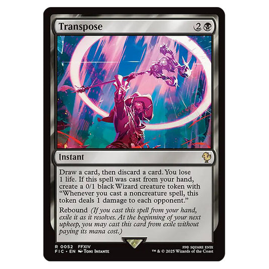 Transpose 0052 card from the Magic The Gathering set Universes Beyond - Final Fantasy - Commander
