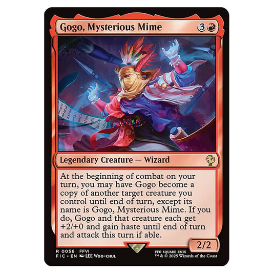 Gogo, Mysterious Mime 0056 card from the Magic The Gathering set Universes Beyond - Final Fantasy - Commander