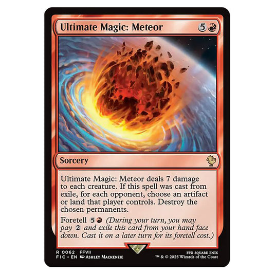 Ultimate Magic: Meteor 0062 card from the Magic The Gathering set Universes Beyond - Final Fantasy - Commander