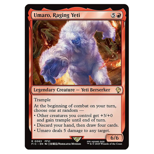 Umaro, Raging Yeti 0063 card from the Magic The Gathering set Universes Beyond - Final Fantasy - Commander