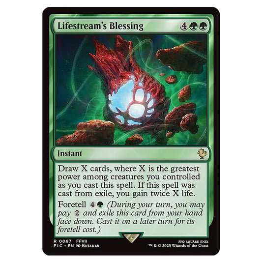 Lifestream's Blessing 0067 card from the Magic The Gathering set Universes Beyond - Final Fantasy - Commander