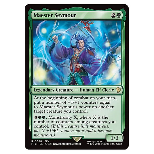 Maester Seymour 0068 card from the Magic The Gathering set Universes Beyond - Final Fantasy - Commander