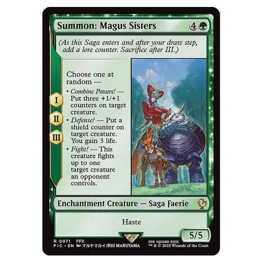 Summon: Magus Sisters 0071 card from the Magic The Gathering set Universes Beyond - Final Fantasy - Commander