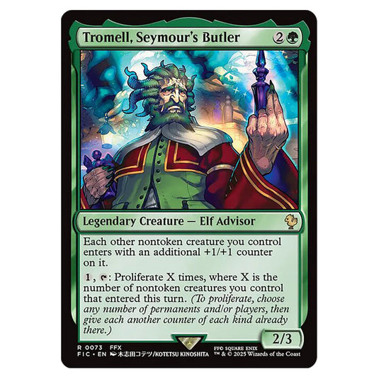 Tromell, Seymour's Butler 0073 card from the Magic The Gathering set Universes Beyond - Final Fantasy - Commander