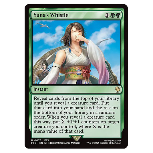 Yuna's Whistle 0075 card from the Magic The Gathering set Universes Beyond - Final Fantasy - Commander