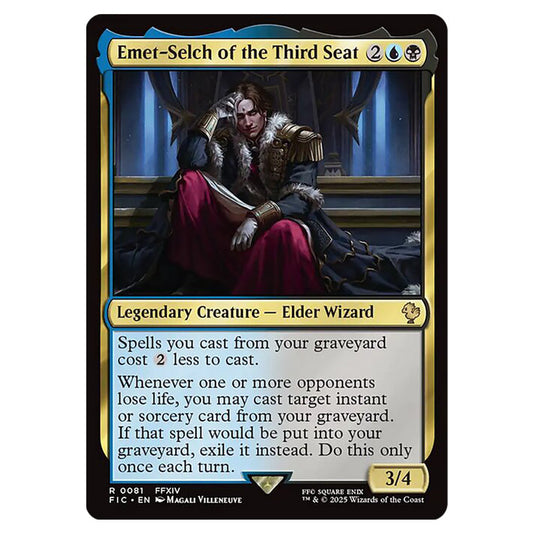 Emet-Selch of the Third Seat 0081 card from the Magic The Gathering set Universes Beyond - Final Fantasy - Commander