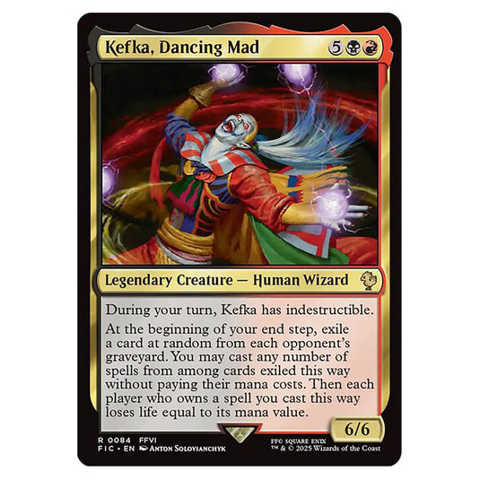 Kefka, Dancing Mad 0084 card from the Magic The Gathering set Universes Beyond - Final Fantasy - Commander