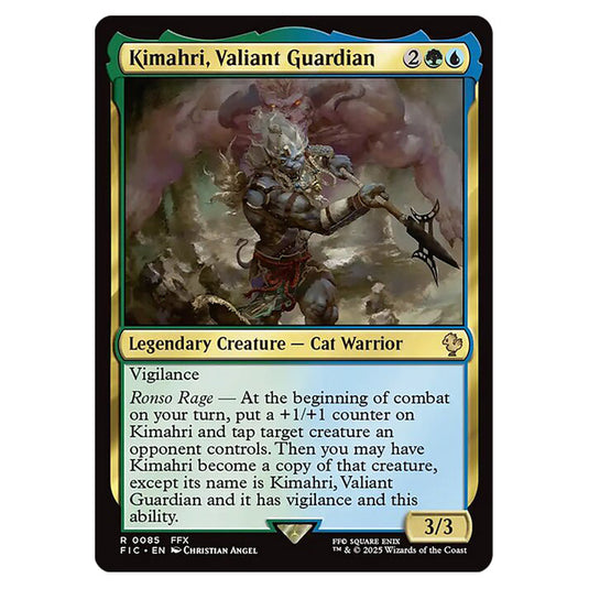 Kimahri, Valiant Guardian 0085 card from the Magic The Gathering set Universes Beyond - Final Fantasy - Commander