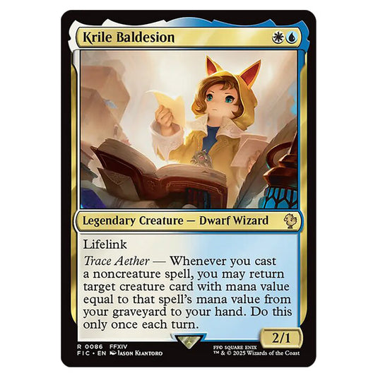 Krile Baldesion 0086 card from the Magic The Gathering set Universes Beyond - Final Fantasy - Commander