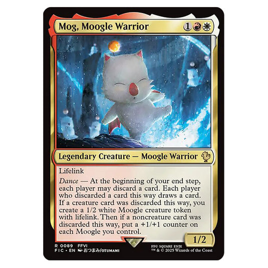 Mog, Moogle Warrior 0089 card from the Magic The Gathering set Universes Beyond - Final Fantasy - Commander