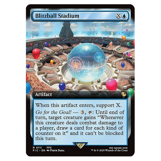 Blitzball Stadium 0111 card from the Magic The Gathering set Universes Beyond - Final Fantasy - Commander
