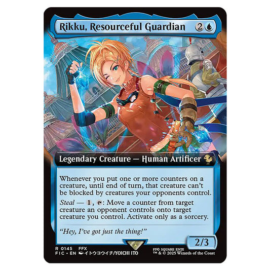 Rikku, Resourceful Guardian 0145 card from the Magic The Gathering set Universes Beyond - Final Fantasy - Commander