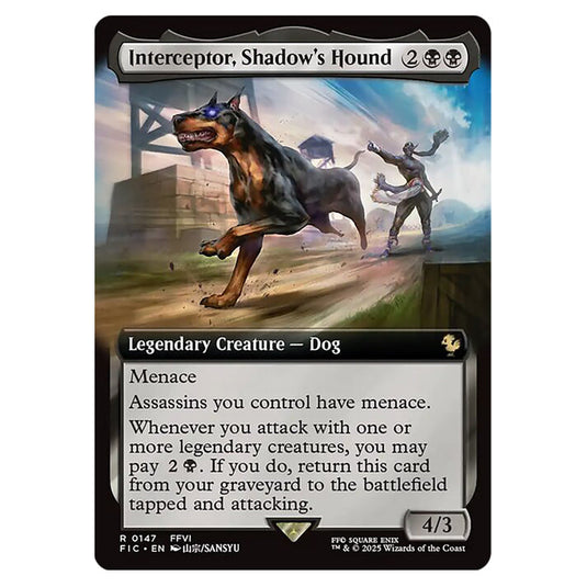Interceptor, Shadow's Hound 0147 card from the Magic The Gathering set Universes Beyond - Final Fantasy - Commander