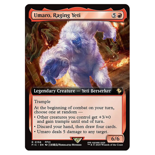 Umaro, Raging Yeti 0156 card from the Magic The Gathering set Universes Beyond - Final Fantasy - Commander