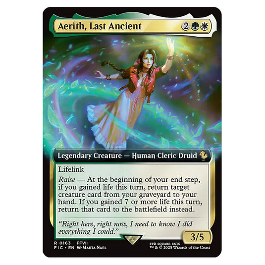 Aerith, Last Ancient 0163 card from the Magic The Gathering set Universes Beyond - Final Fantasy - Commander