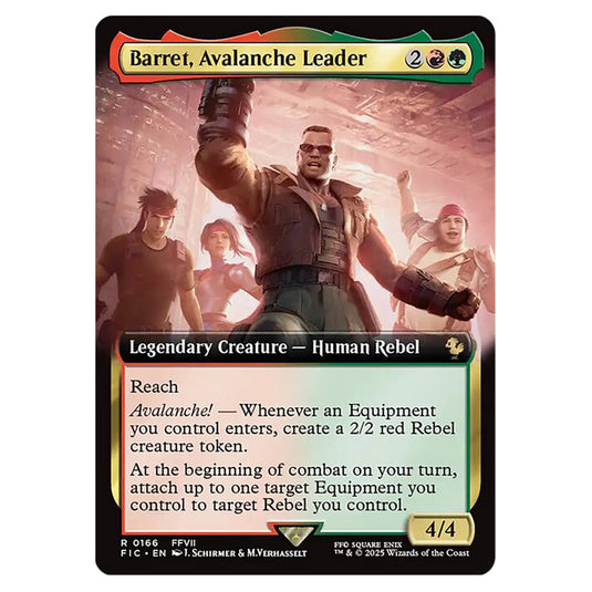 Barret, Avalanche Leader 0166 card from the Magic The Gathering set Universes Beyond - Final Fantasy - Commander