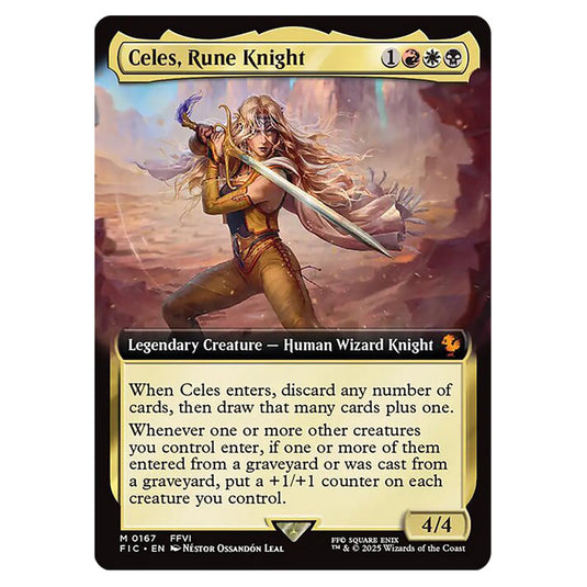 Celes, Rune Knight 0167 card from the Magic The Gathering set Universes Beyond - Final Fantasy - Commander