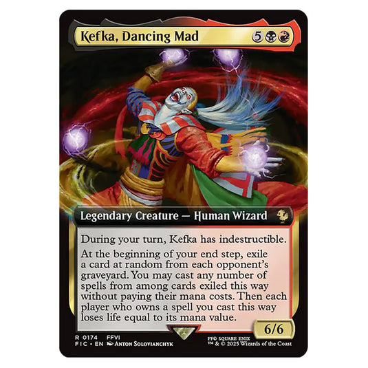 Kefka, Dancing Mad 0174 card from the Magic The Gathering set Universes Beyond - Final Fantasy - Commander