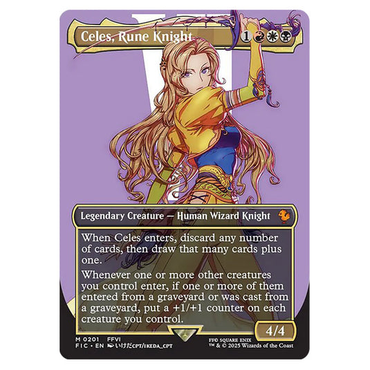 Celes, Rune Knight 0201 card from the Magic The Gathering set Universes Beyond - Final Fantasy - Commander