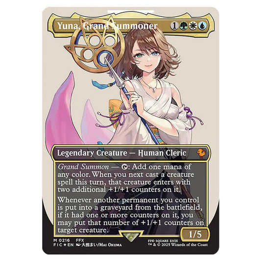 Yuna, Grand Summoner 0216 card from the Magic The Gathering set Universes Beyond - Final Fantasy - Commander