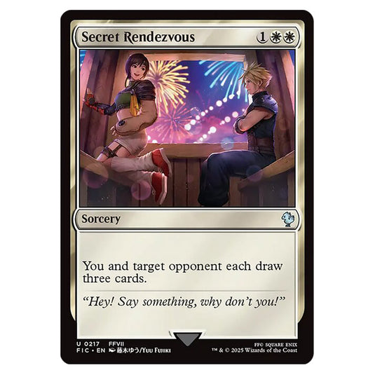 Secret Rendezvous 0217 card from the Magic The Gathering set Universes Beyond - Final Fantasy - Commander