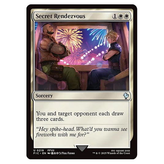 Secret Rendezvous 0219 card from the Magic The Gathering set Universes Beyond - Final Fantasy - Commander