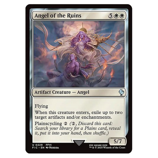 Angel of the Ruins 0229 card from the Magic The Gathering set Universes Beyond - Final Fantasy - Commander