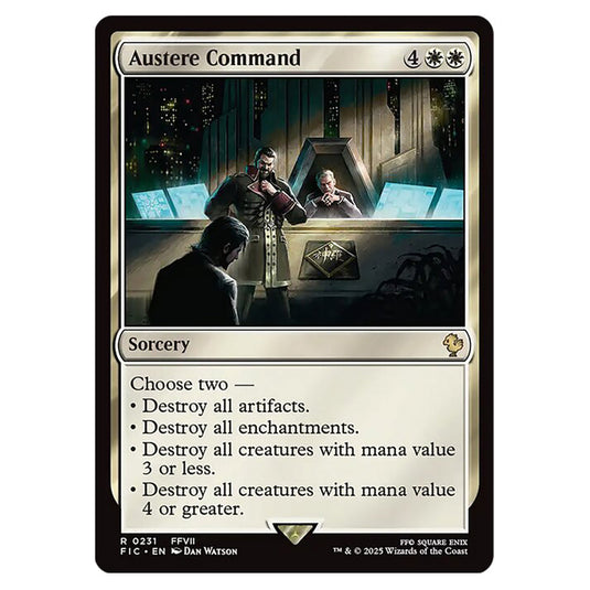 Austere Command 0231 card from the Magic The Gathering set Universes Beyond - Final Fantasy - Commander