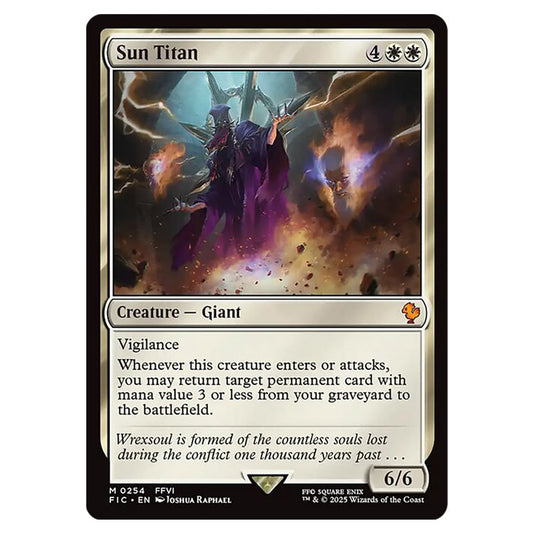 Sun Titan 0254 card from the Magic The Gathering set Universes Beyond - Final Fantasy - Commander