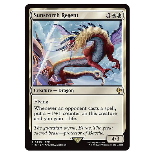 Sunscorch Regent 0255 card from the Magic The Gathering set Universes Beyond - Final Fantasy - Commander