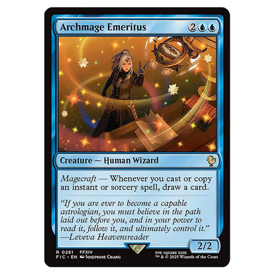 Archmage Emeritus 0261 card from the Magic The Gathering set Universes Beyond - Final Fantasy - Commander