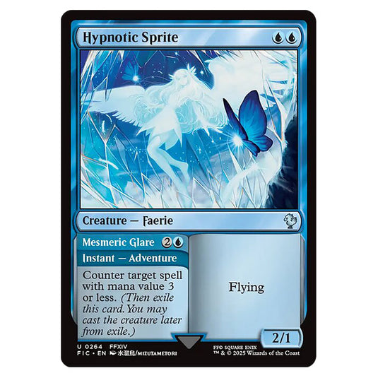 Hypnotic Sprite // Mesmeric Glare 0264 card from the Magic The Gathering set Universes Beyond - Final Fantasy - Commander