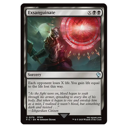 Exsanguinate 0276 card from the Magic The Gathering set Universes Beyond - Final Fantasy - Commander
