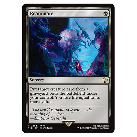 Reanimate 0282 card from the Magic The Gathering set Universes Beyond - Final Fantasy - Commander