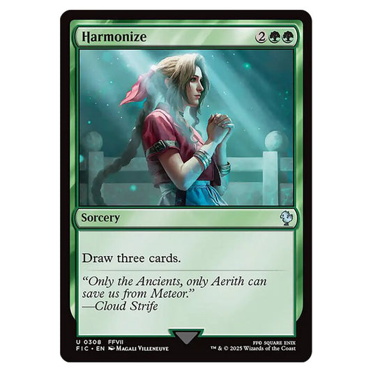 Harmonize 0308 card from the Magic The Gathering set Universes Beyond - Final Fantasy - Commander