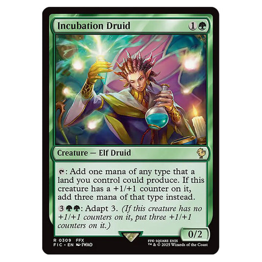 Incubation Druid 0309 card from the Magic The Gathering set Universes Beyond - Final Fantasy - Commander