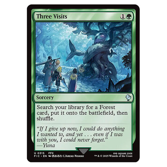 Three Visits 0315 card from the Magic The Gathering set Universes Beyond - Final Fantasy - Commander