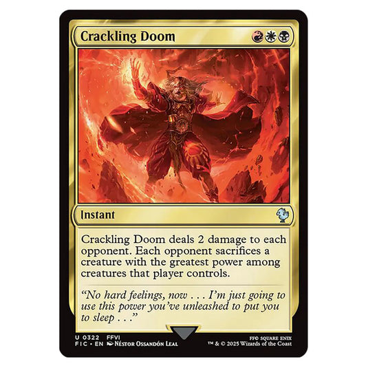Crackling Doom 0322 card from the Magic The Gathering set Universes Beyond - Final Fantasy - Commander